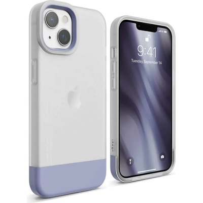 elago Glide Case - удароустойчив силиконов (TPU) калъф за iPhone 13 (мат-лилав)