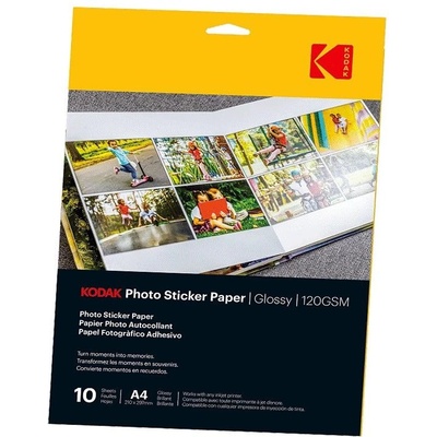Kodak Самозалепващи се стикери от фотохартия Kodak, A6 10x15 см, гланцови, 120 г, 20 бр. KO-3510652 (KO-3510652)