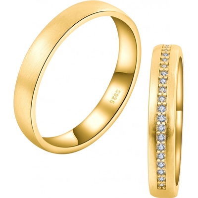 Olivie Snubní stříbrný prsten MATTE GOLD 7482