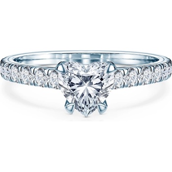 SAVICKI Годежен пръстен Share Your Love: бяло злато, лабораторни диаманти с шлифовка "сърце