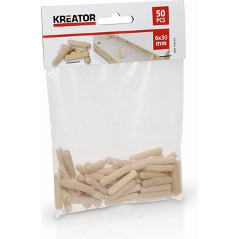 PowerPlus KRT110101 - Truhlářské kolíčky 6 x 30 mm (50 ks)