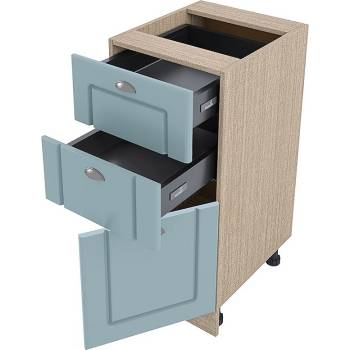 Image 1 of ИРИМ Долен кухненски шкаф с две чекмеджета и врата Сити МФ-Деним мат-06-53 40 см десен