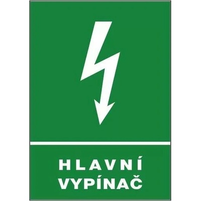 Tabulka bezpečnostní - Hlavní vypínač 12404