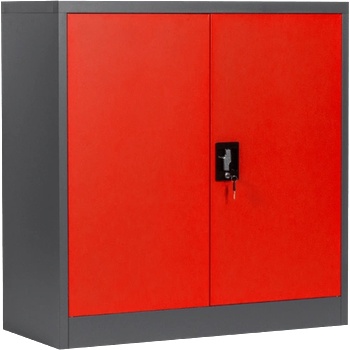 Image 1 of Carmen МЕТАЛЕН ШКАФ cr-1239 e sand - ЧЕРВЕН/ГРАФИТ