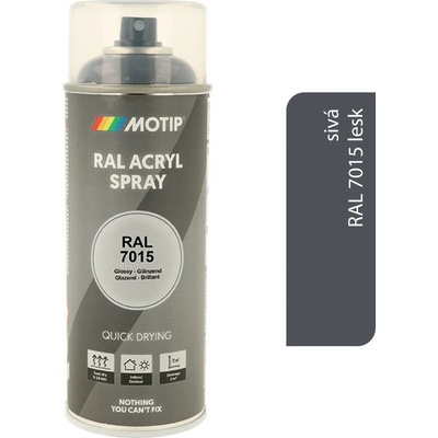 Motip Acryl 400 ml RAL 7015 lesk