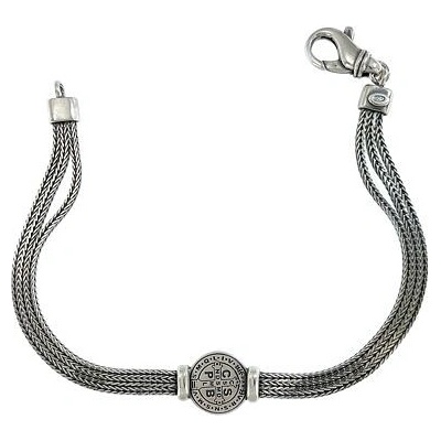 INFINITYSILVER Strieborný pánsky náramok sv. Benedict 2021AC052B21