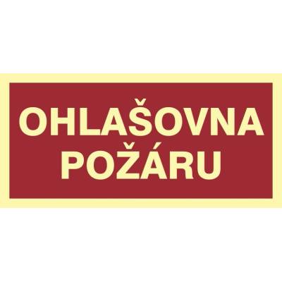 Grafiko | Ohlašovna požáru - fotoluminiscenční - Materiál Samolepící PVC folie, Rozměr 400x200mm