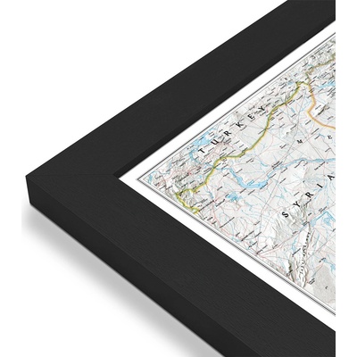 National Geographic Irák - nástěnná mapa Classic 66 x 76 cm Varianta: mapa v dřevěném rámu, Provedení: Pegi černý