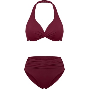 Seafolly Дамско бикини горнище Seafolly Women's Collective Wrap Front F Cup Bra Bikini top - Dark Burgundy - размер 36 (EU) (150-2121-0812)