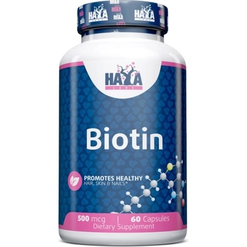 Haya Labs Biotin, 500 mcg, 60 капсули, Haya Labs