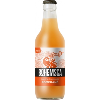 Bohemsca Craft limonáda pomeranč sklo 330 ml