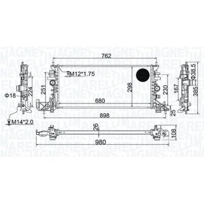 Chladič, chlazení motoru MAGNETI MARELLI 350213206700