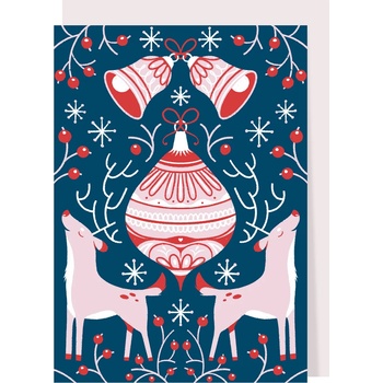 Image 1 of Картичка Коледни еленчета (cggcxmas003)