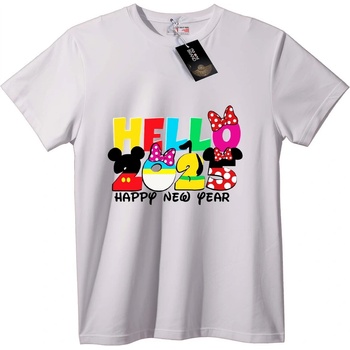 NOONEBRAND Тениска Здравей 2025 Mickey Minnie - 6XL, Black