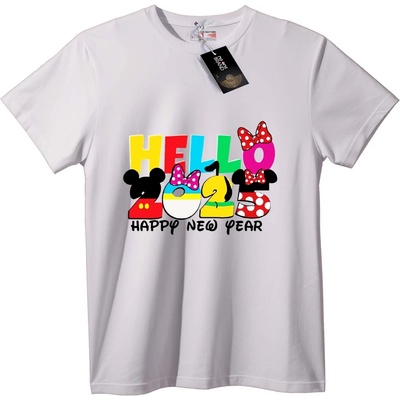 NOONEBRAND Тениска Здравей 2025 Mickey Minnie - 6XL, Black