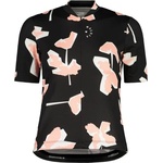 Maloja Фланелка с къс ръкав за колоездене Maloja Women's HochgallM. 1/2 Cycling jersey - Deep Black Sunleaf (156-3045-0113)