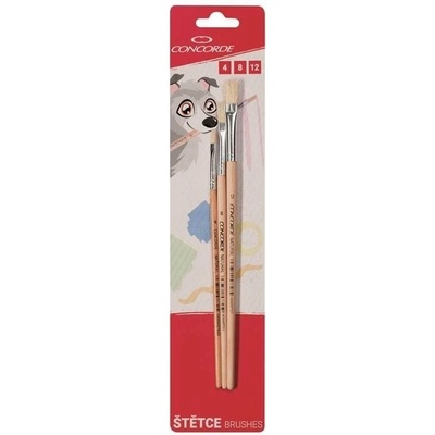 Štetec CONCORDE Natural ploché - balenie 3 ks (A65556)