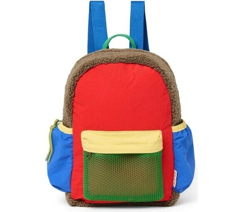 STUDIO NOOS - Patchwork Midi BACKPACK - batůžek Fiery red