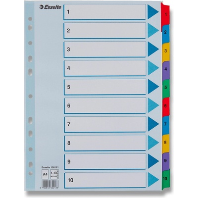 Esselte Mylar - kartonový rozlišovač - 10 listů