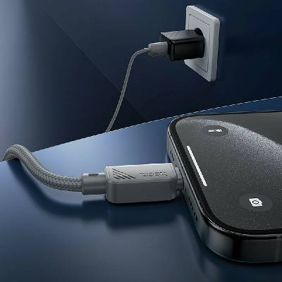 Hoco X113 USB A typ C 3A 1m šedý