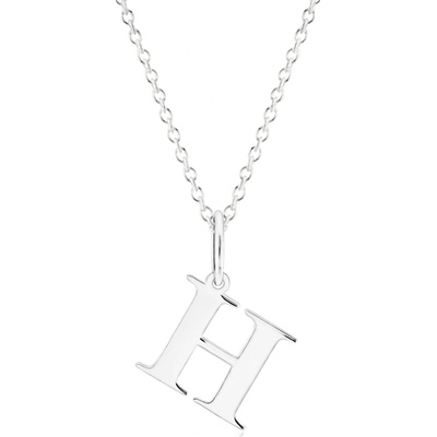 Gemmax Řetízek s písmenem „H“ bílé zlato GUSWN-43491-25841