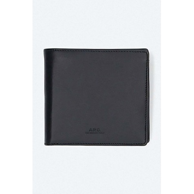 APC Кожен портфейл A. P. C. New Portefeuille London PXAWV-H63340 BLACK в черно (PXAWV.H63340)
