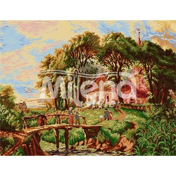 Milena Style Пътят към църквата - гоблен със схема конци Ariadna 1: 1