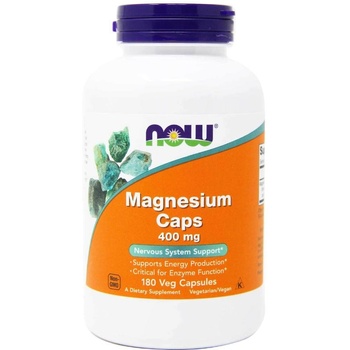 NOW Magnesium Caps, 400 mg, 180 капсули, Now