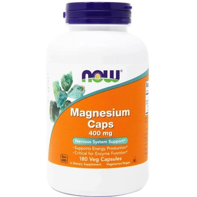 NOW Magnesium Caps, 400 mg, 180 капсули, Now