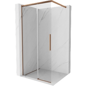 Mexen Rox преграда за душ Walk-in 75 x 200 cm, прозрачен 8 mm, розово злато - 8C2-075-003-60-00 (8C2-075-003-60-00)