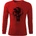 DRAGOWA FIT-T Тениска с дълъг ръкав Frank The Punisher, червена, 160 г/м2 (11335)