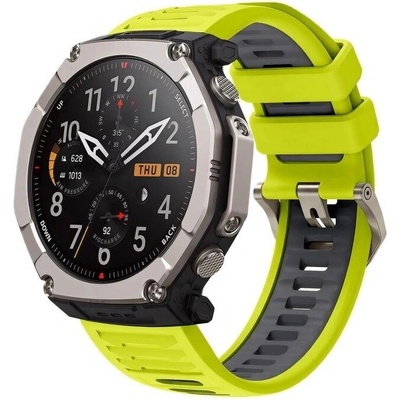 VSECHNONAMOBIL 144510 SPORTY Vyměnitelný silikonový řemínek Amazfit T-Rex Ultra 2 LIME-GREY od 294 Kč