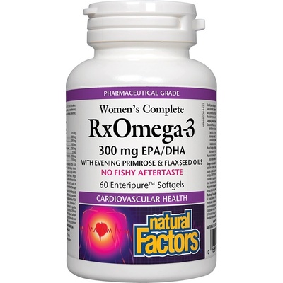 Natural Factors Women’s Complete RxOmega-3 300 mg EPA/DHA, 60 Softgels