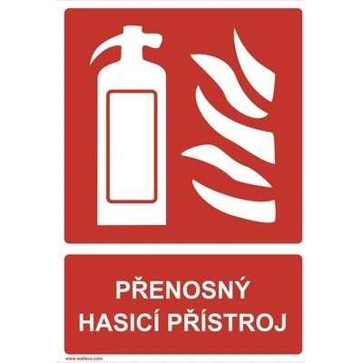 Samolepka "Přenosný hasicí přístroj" 105x75 mm