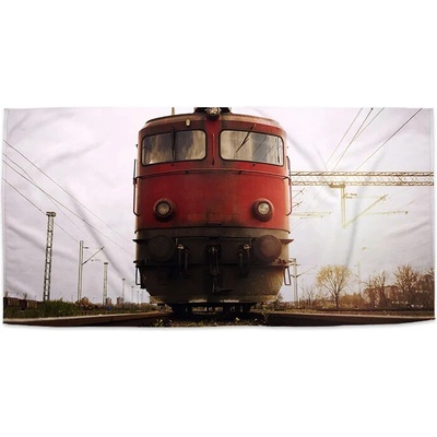 Sablio Uterák Červený vlak na koľajniciach 70 x 140 cm