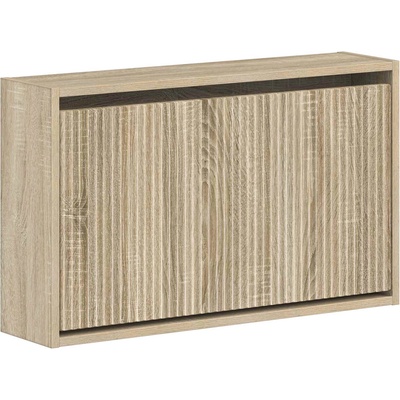 vidaXL Стенно шкафче за обувки ARNHEM 71 x 17 x 43 см Дъб сонома (896627)
