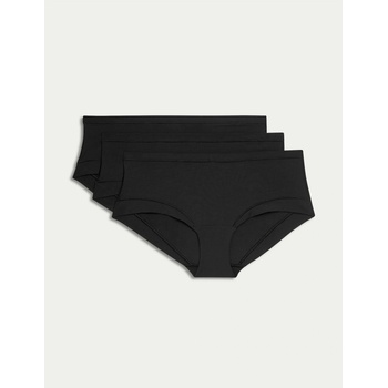 Marks & Spencer Къси панталони от модал с ниска талия и технология Flexifit, 3 броя Marks & Spencer черно Marks & Spencer | Cheren | ЖЕНИ | XS
