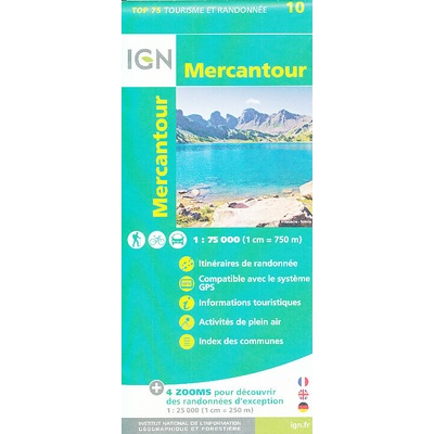 IGN 75 000 Touristische Wanderkarte 10 Mercantour