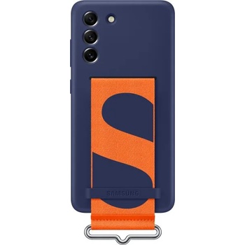 Samsung Galaxy S21 FE G990 Silicone cover with strap navy (EF-GG990TNEGWW)