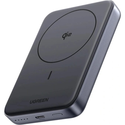 UGREEN Преносима външна батерия с USB-C порт и безжично зареждане с MagSafe - Ugreen Magsafe Qi2 Power Bank 10000 mAh 30W (тъмносив) (PB761-45763)