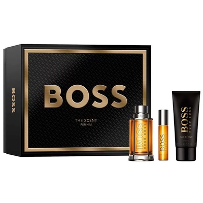 HUGO BOSS The Scent Подаръчен комплект за мъже Размер EDT 100 ml + EDT 10 ml + 100 ml душ гел