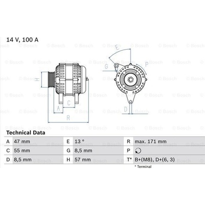 Generátor BOSCH 0 986 040 370 (0986040370)