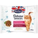 Butcher's Cat Delic.Dinners kura+jať / kuř+hov 4 x 100 g