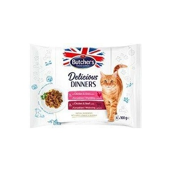 Butcher's Cat Delic.Dinners kura+jať / kuř+hov 4 x 100 g