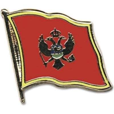 Odznak (pins) 20mm vlajka Čierna Hora - farebný