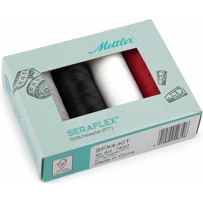 Sada polyesterových elastických nití Seraflex 4x130 m - mix