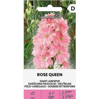 Seklos Делфиниум Гигант Розова кралица Giant Larkspur Rose queen