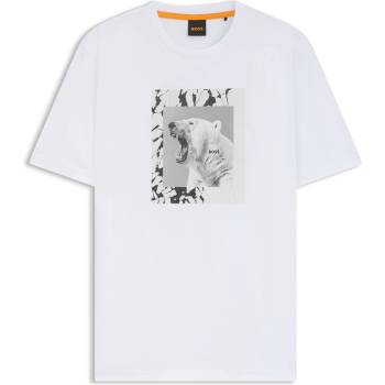 Boss Тениска Boss Men's Lupo T-Shirt Unique Polar Bear Graphic - White 100