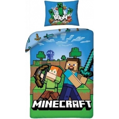 Halantex obliečky MINECRAFT Boom 140x200 70x90 MNC282BL