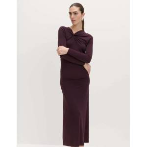 Marks & Spencer Прилепнала джърси midaxi рокля с възли и набиране Marks & Spencer кафяво Marks & Spencer | Kafyav | ЖЕНИ | 14 REG